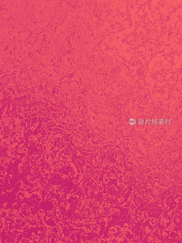 霓虹珊瑚橙，红色Grunge Ombre混凝土背景波图案，明亮的桃色纹理